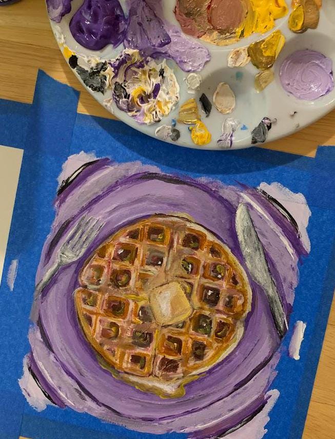 Waffle with Butter and Syrup Art Print