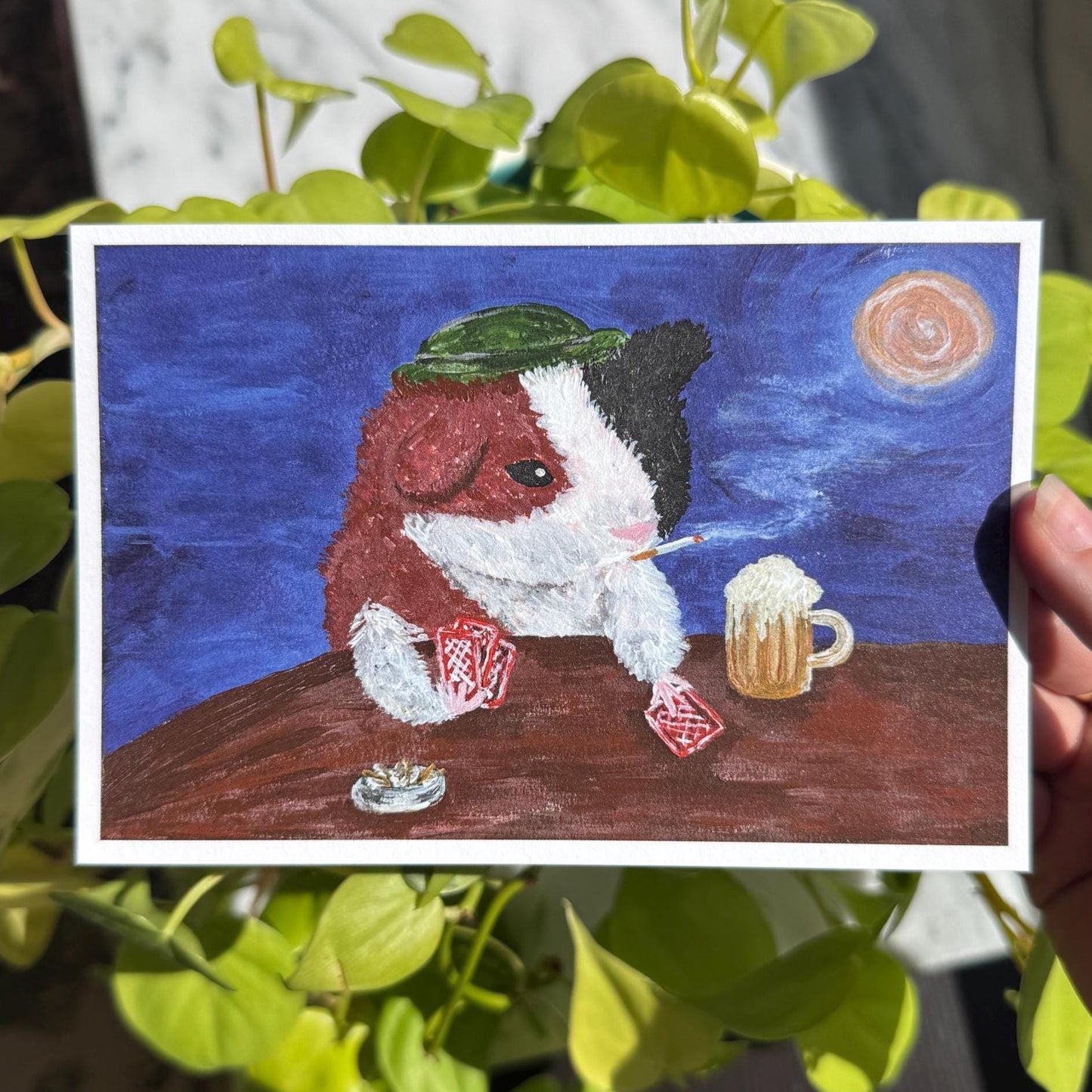 Drinking Pub Hamster Art Print
