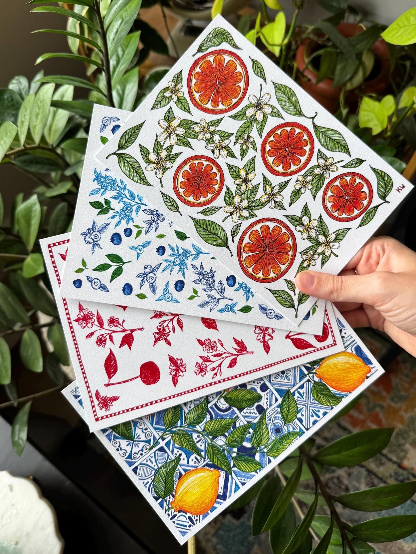 Fruit Art Prints Bundle of 4