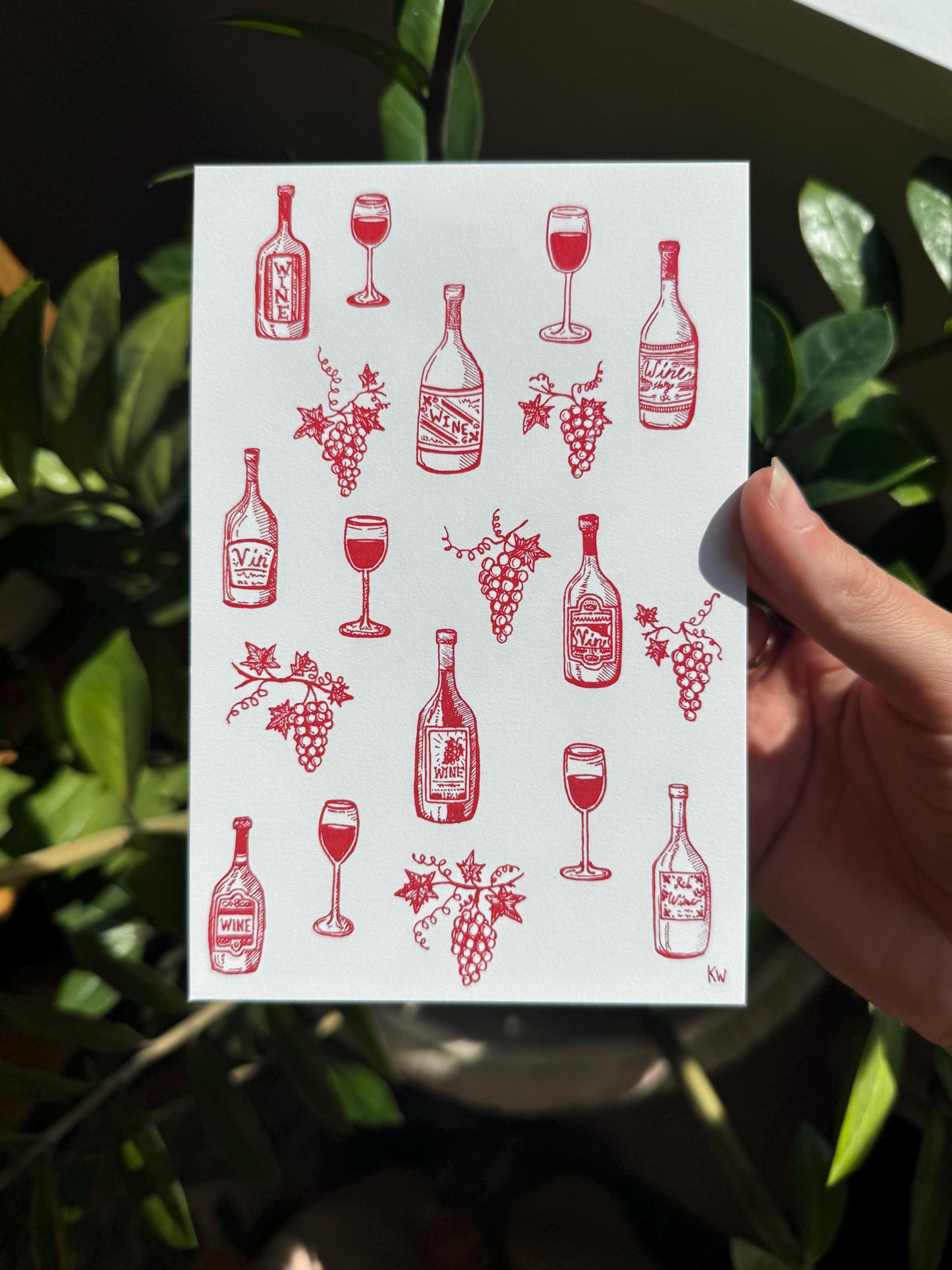 Wine Collage Art Print