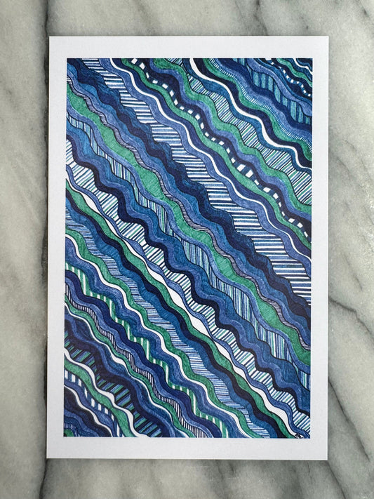 Blue Waves Art Print