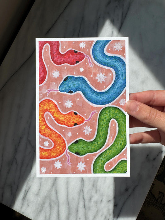 Slithering Snakes Art Print