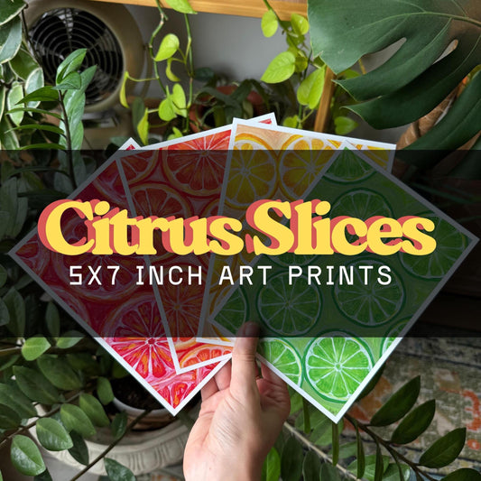 Painted Citrus Art Print Bundle of 4