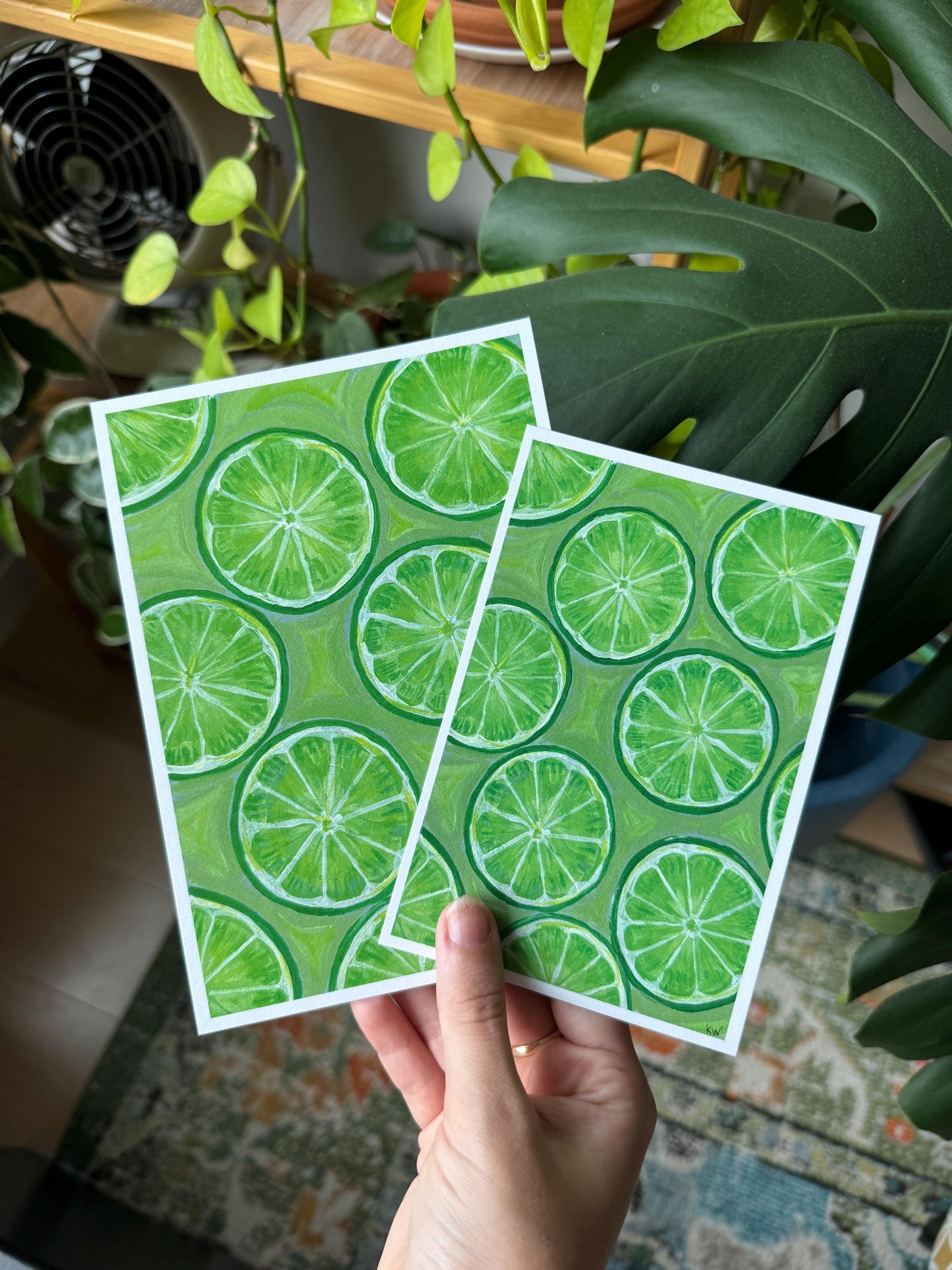 Lime Slices Art Print