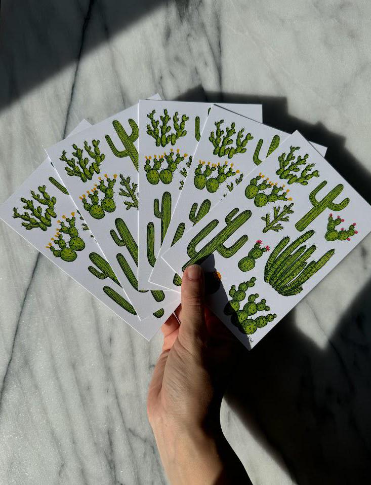 Cacti Collage Art Print