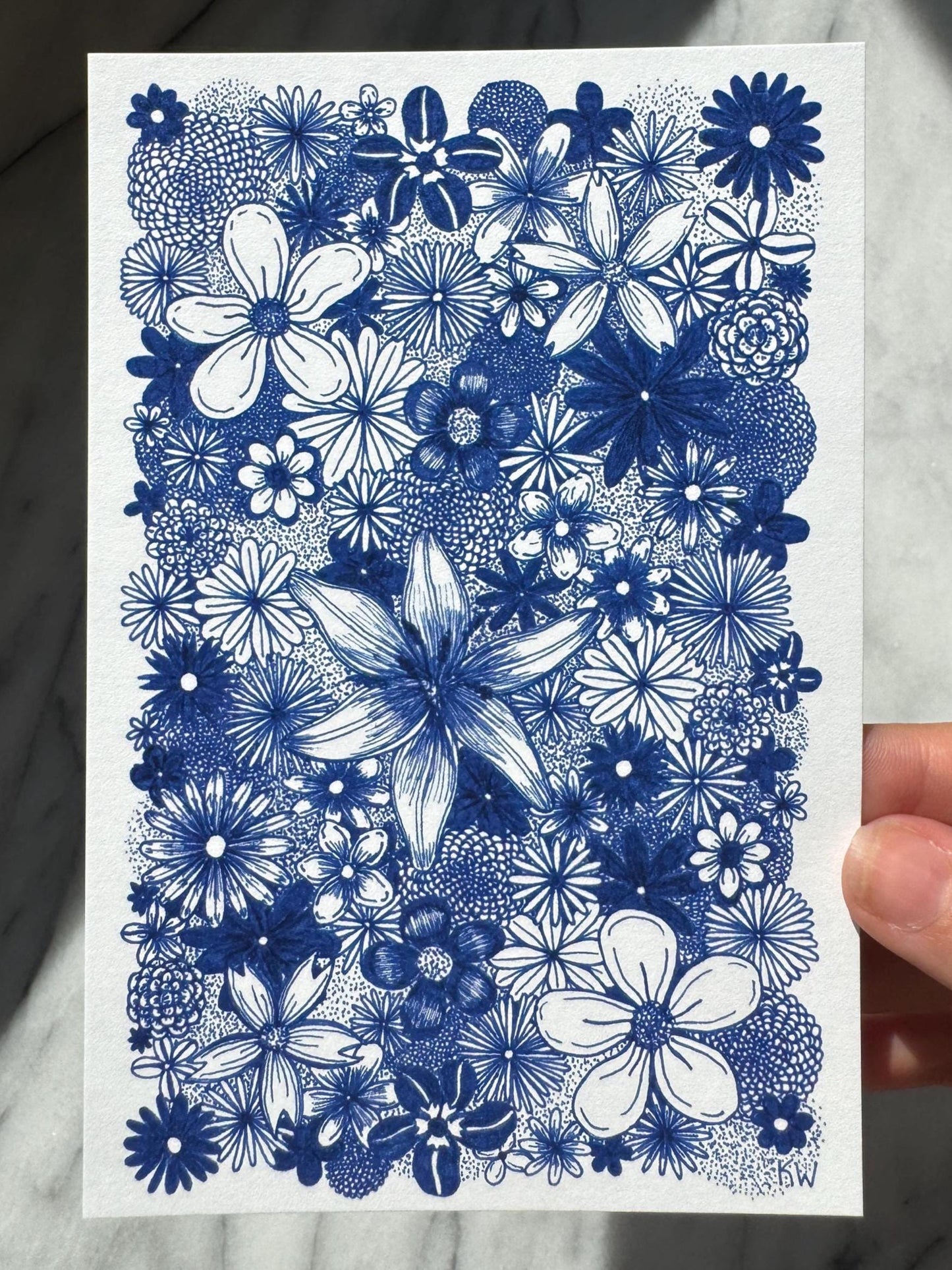 Blue Flowers Art Print
