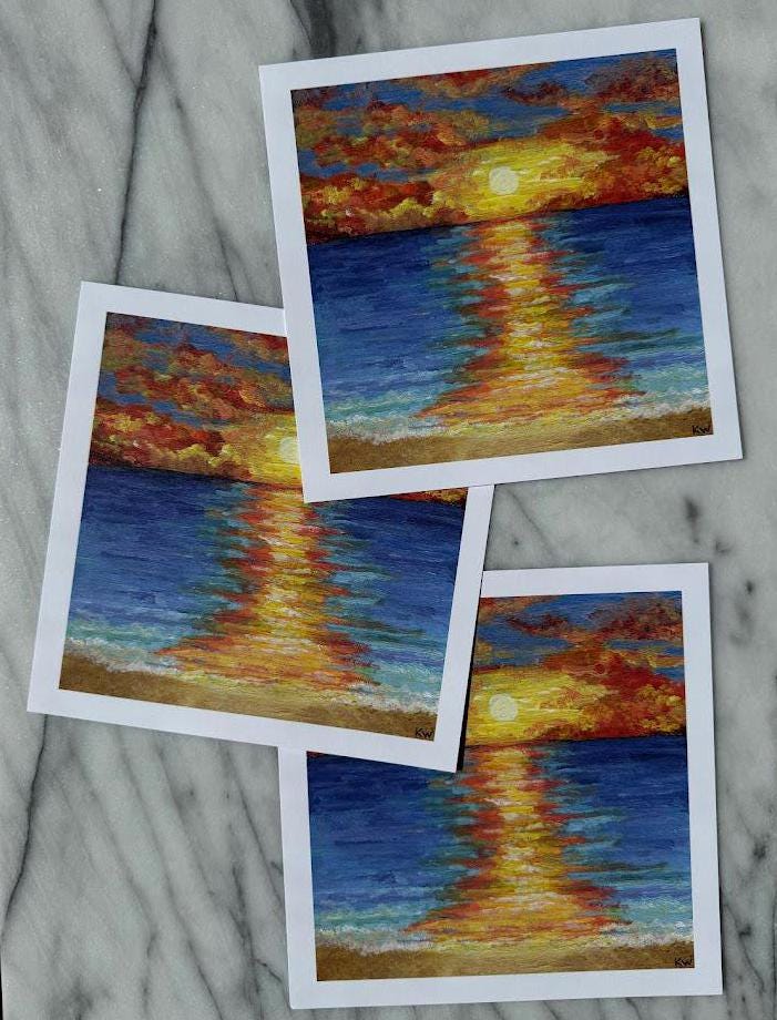 Beach Sunset Art Print