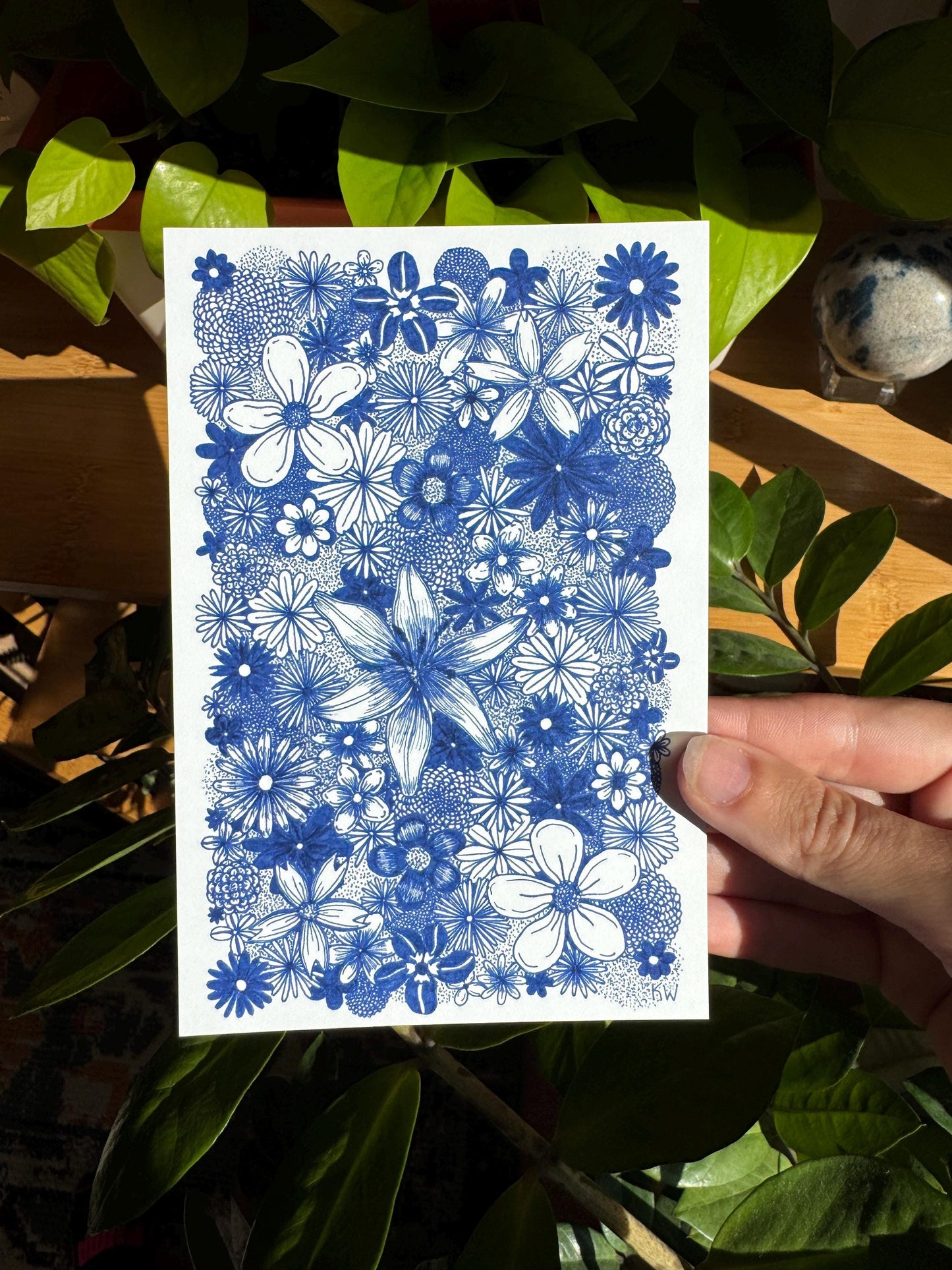 Blue Flowers Art Print