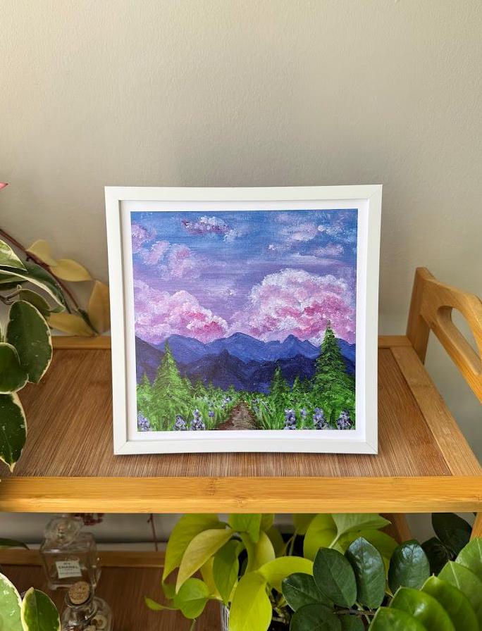Sunset Mountain Art Print