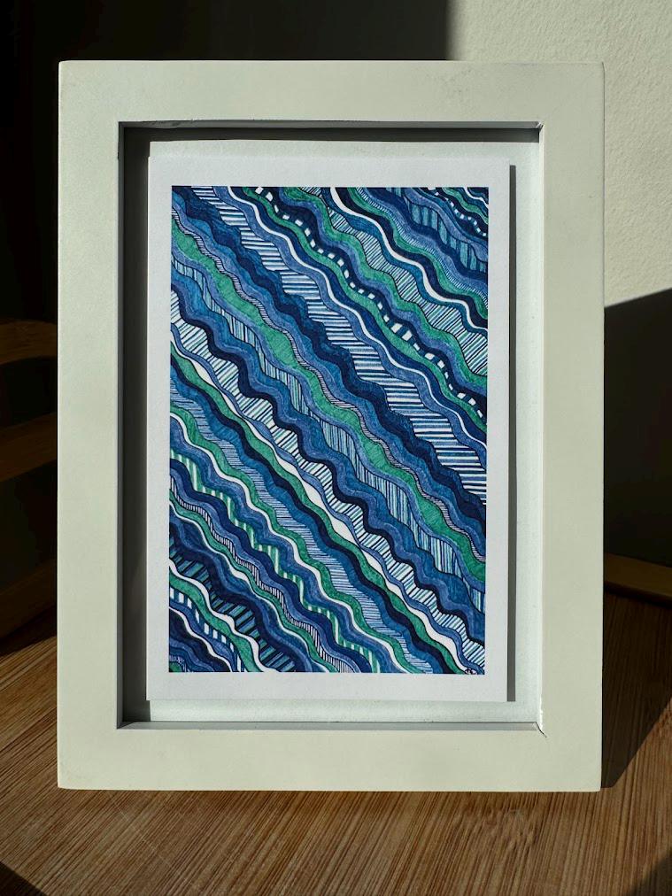 Blue Waves Art Print