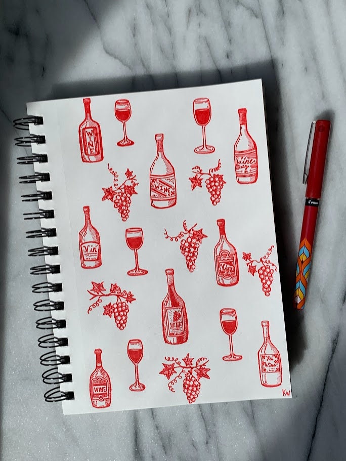 Wine Collage Art Print