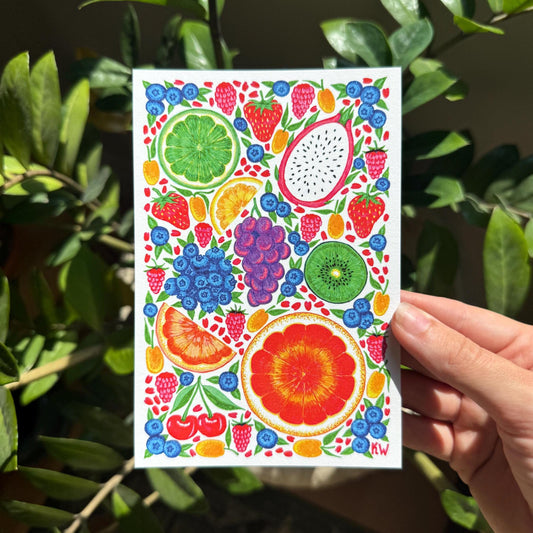 Fruity Collage Art Print