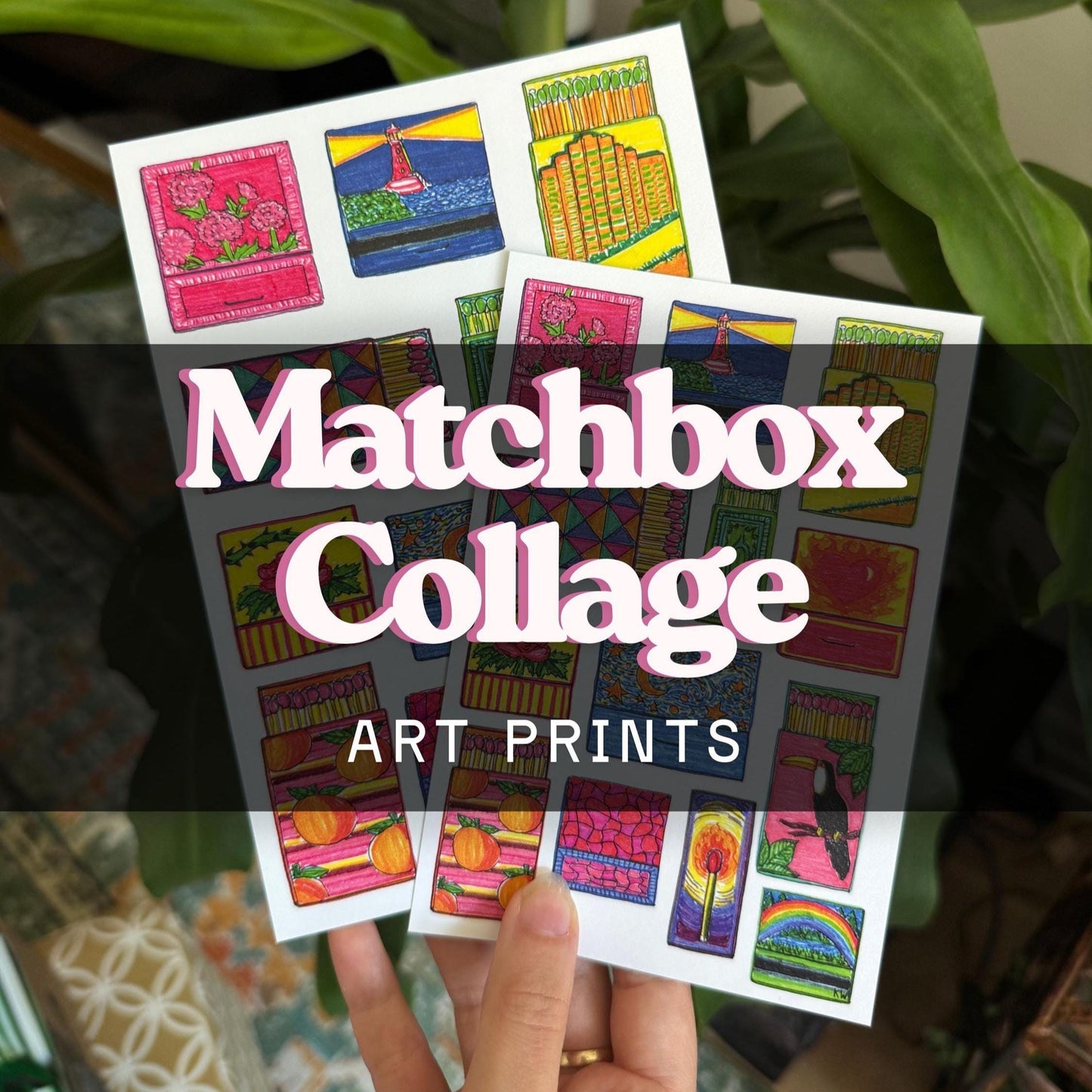 Matchbox Collage Art Print