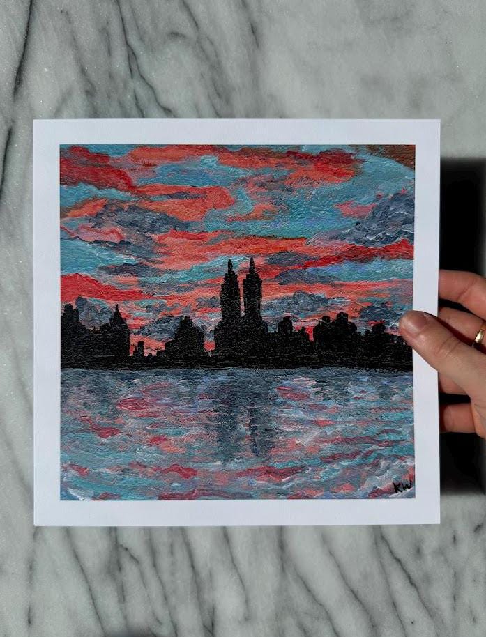 NYC Sunset Art Print