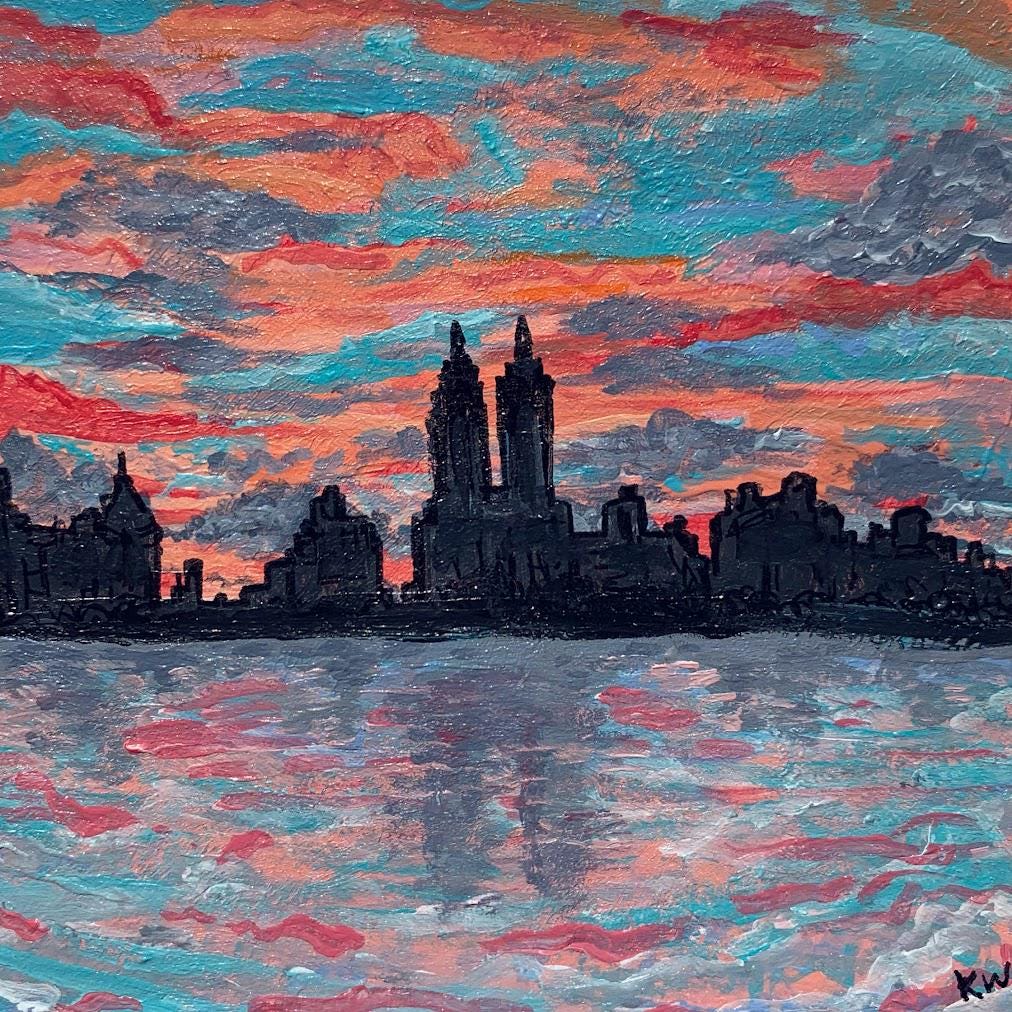 NYC Sunset Art Print