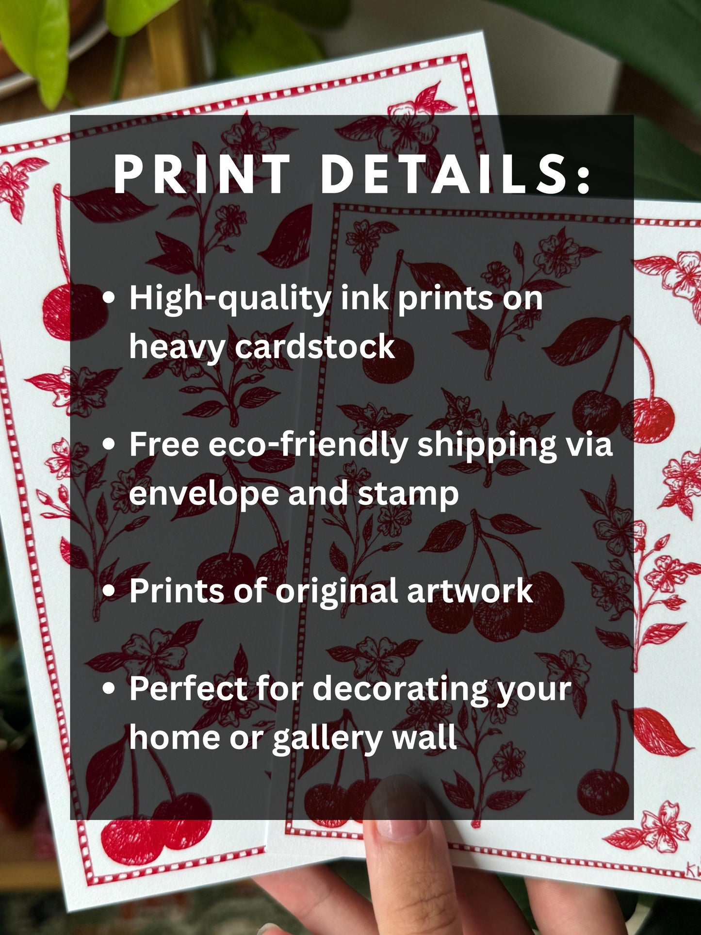 Cherries Collage Art Print