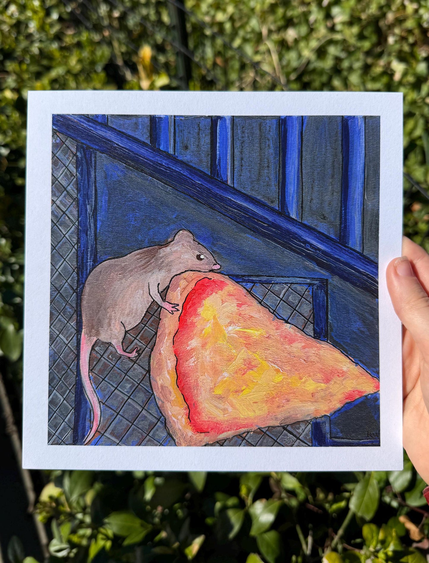 NYC Pizza Rat Art Print