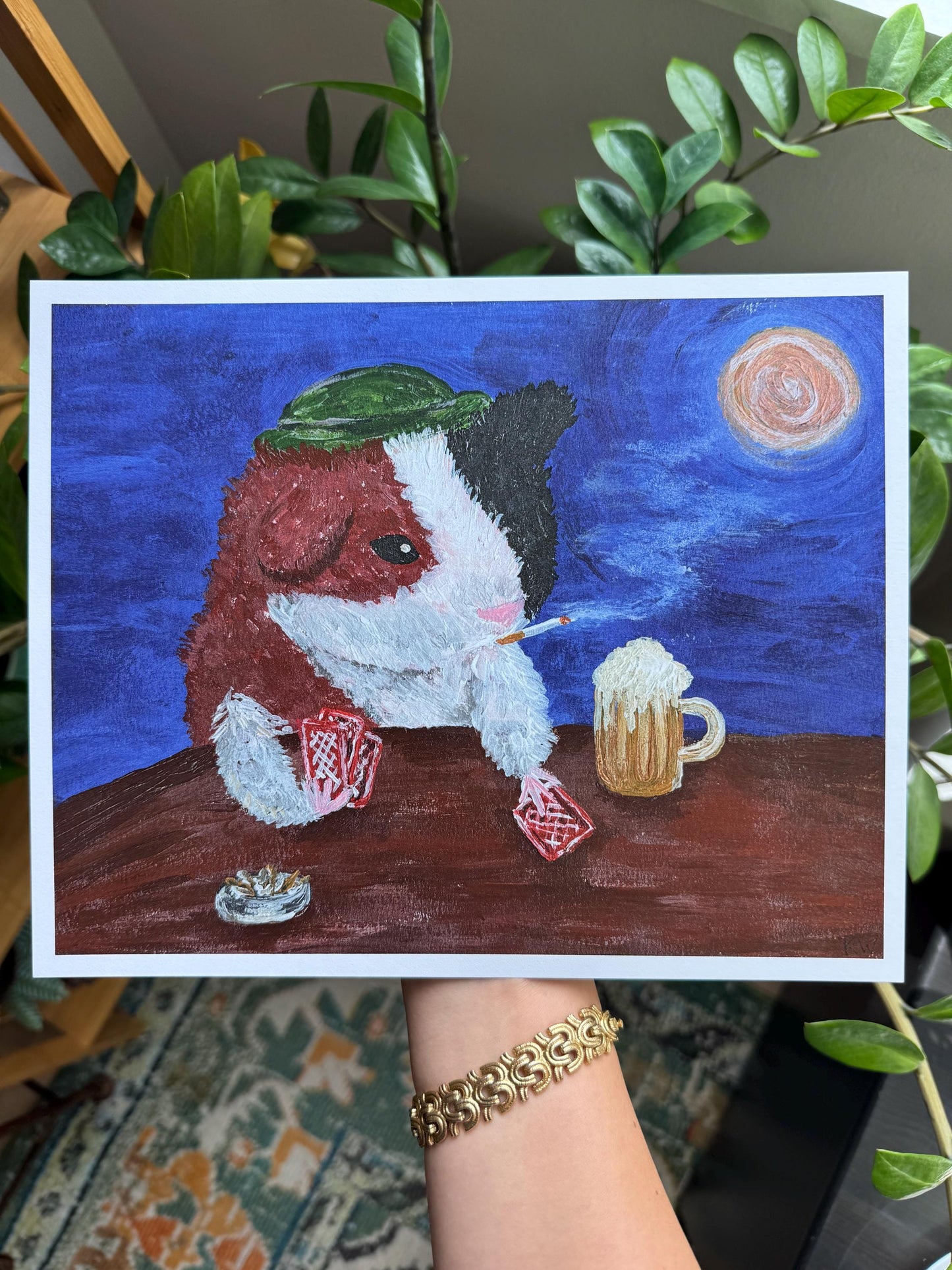 Drinking Pub Hamster Art Print