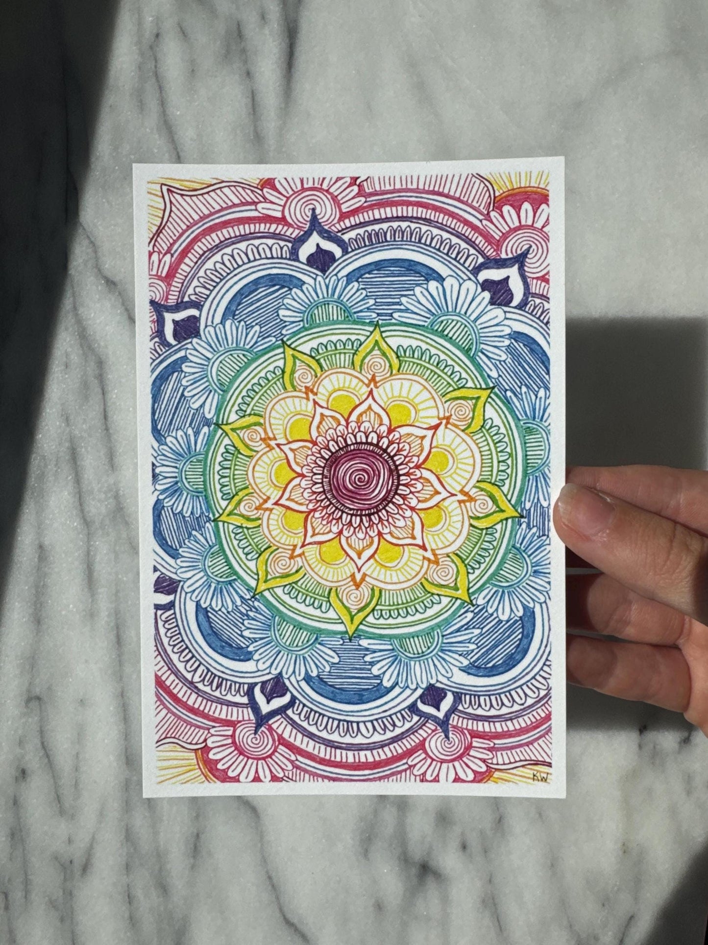 Rainbow Mandala Art Print