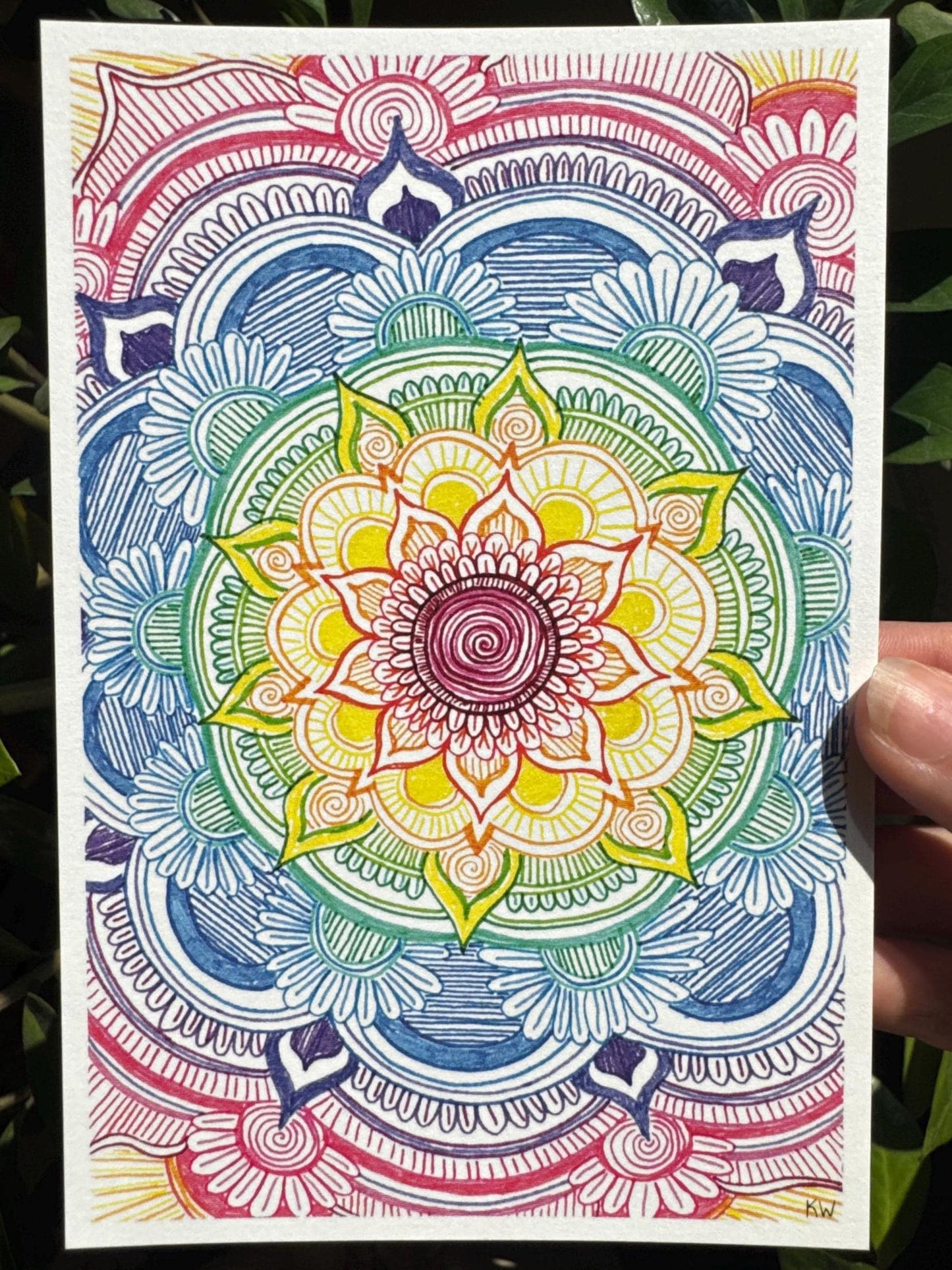 Rainbow Mandala Art Print