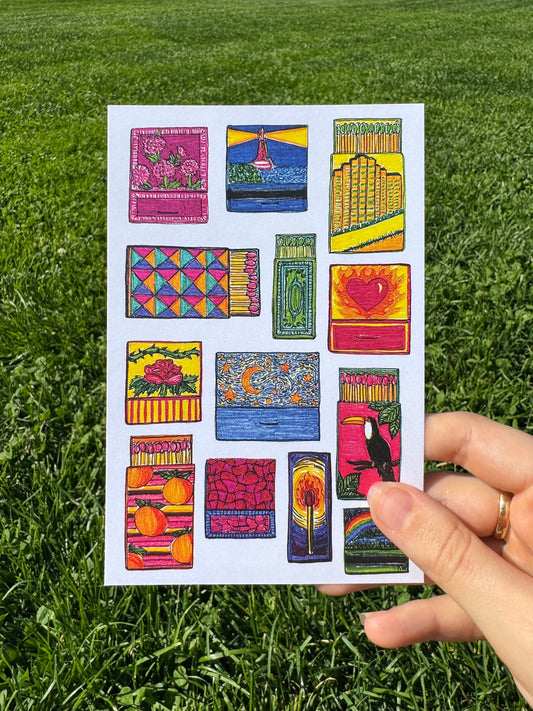 Matchbox Collage Art Print