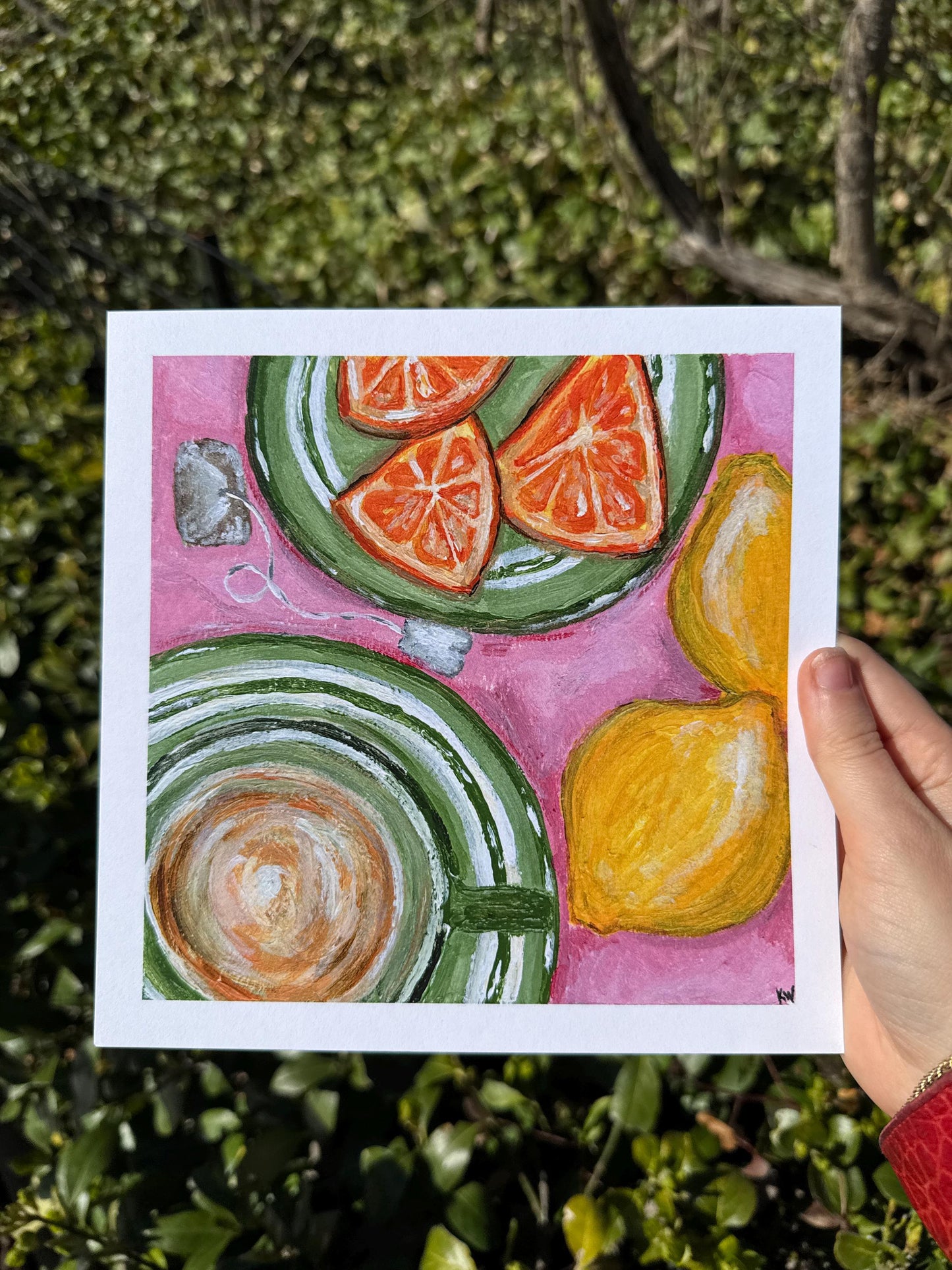 Morning Tea with Fruit Art Print