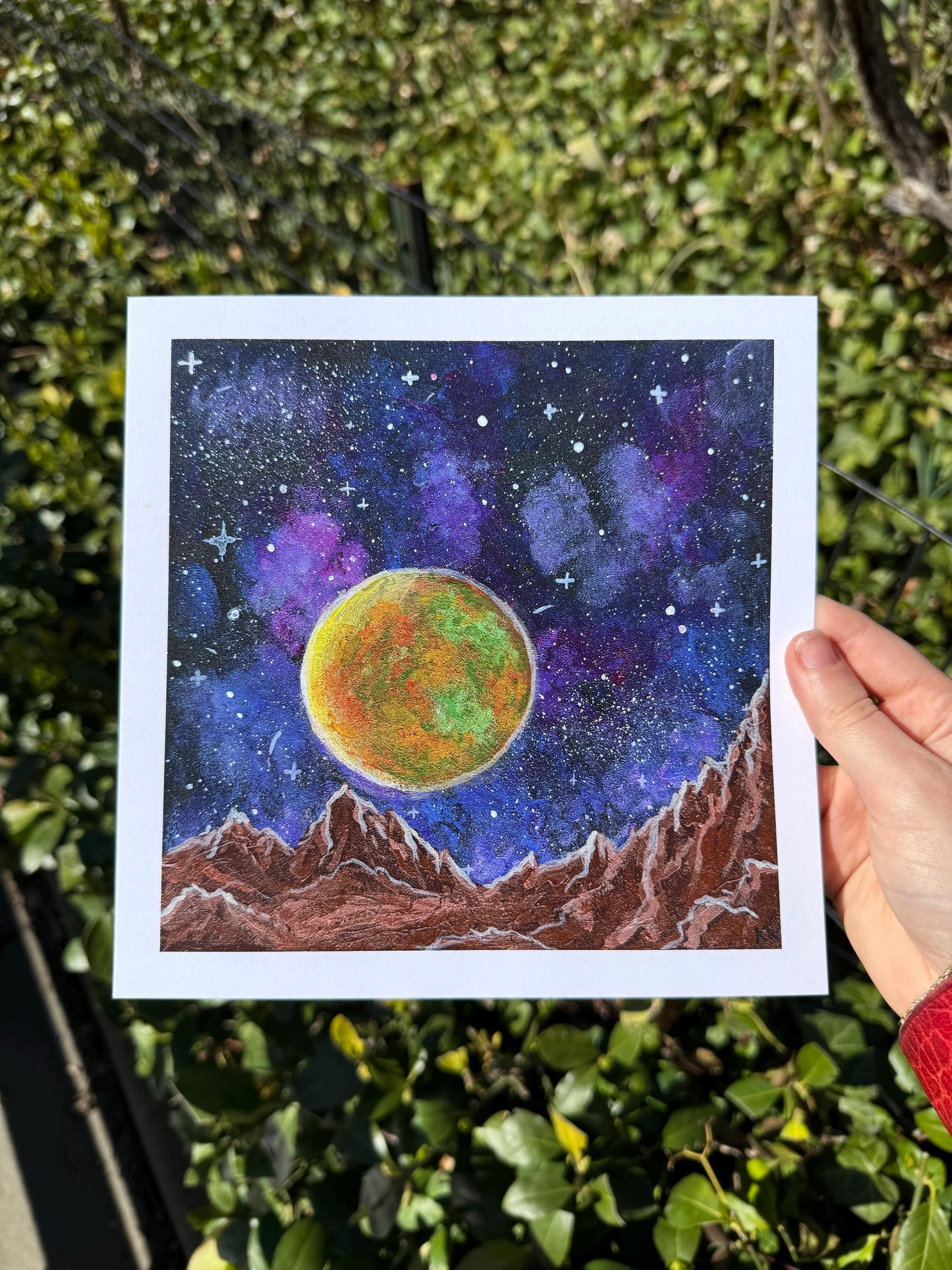 Galactic Space Mountain Art Print