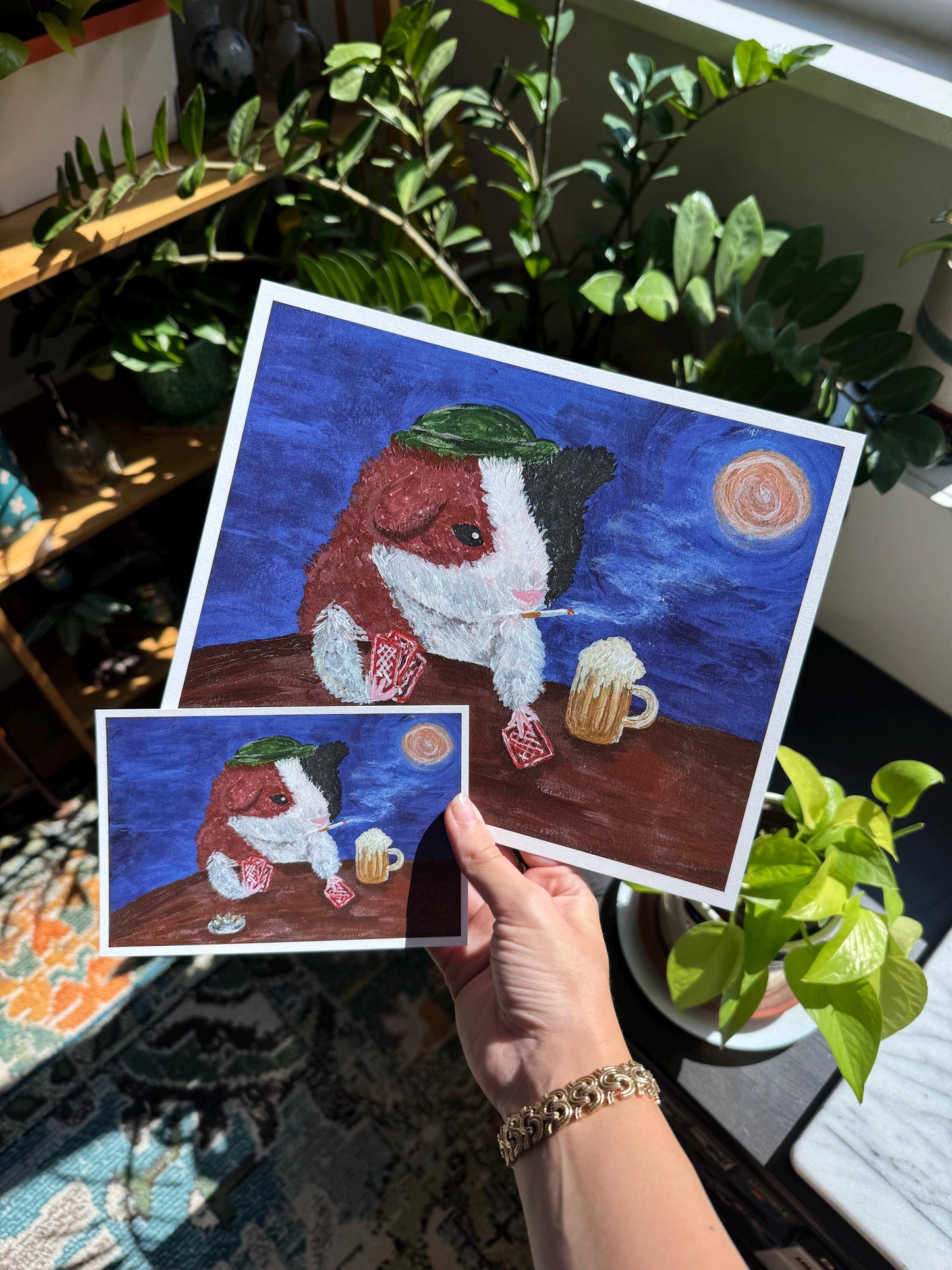 Drinking Pub Hamster Art Print