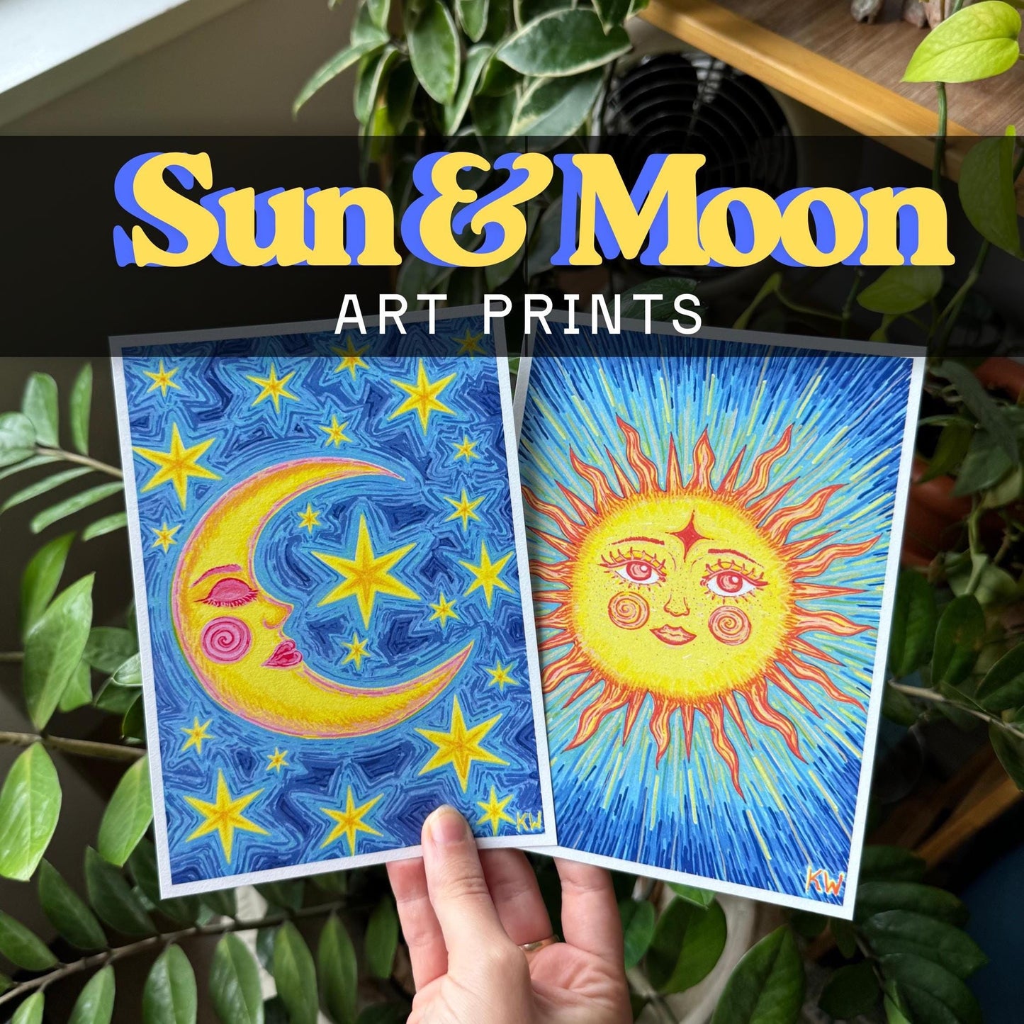 Celestial Sun & Moon Art Print Bundle