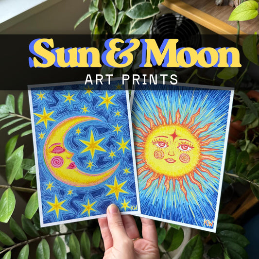 Celestial Sun & Moon Art Print Bundle