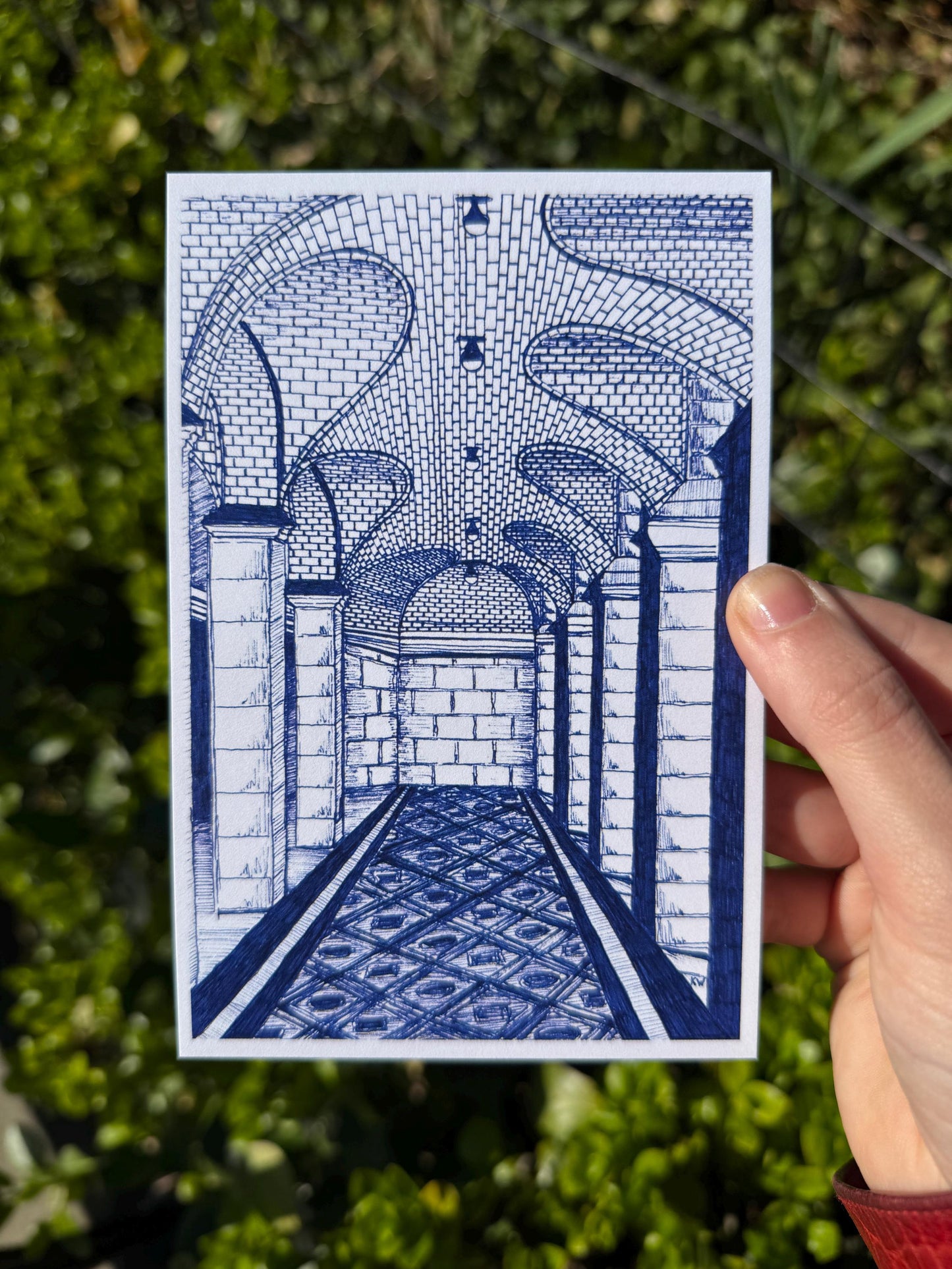 Blue Ink Art Print Bundle of 5