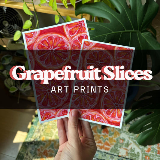 Grapefruit Slices Art Print