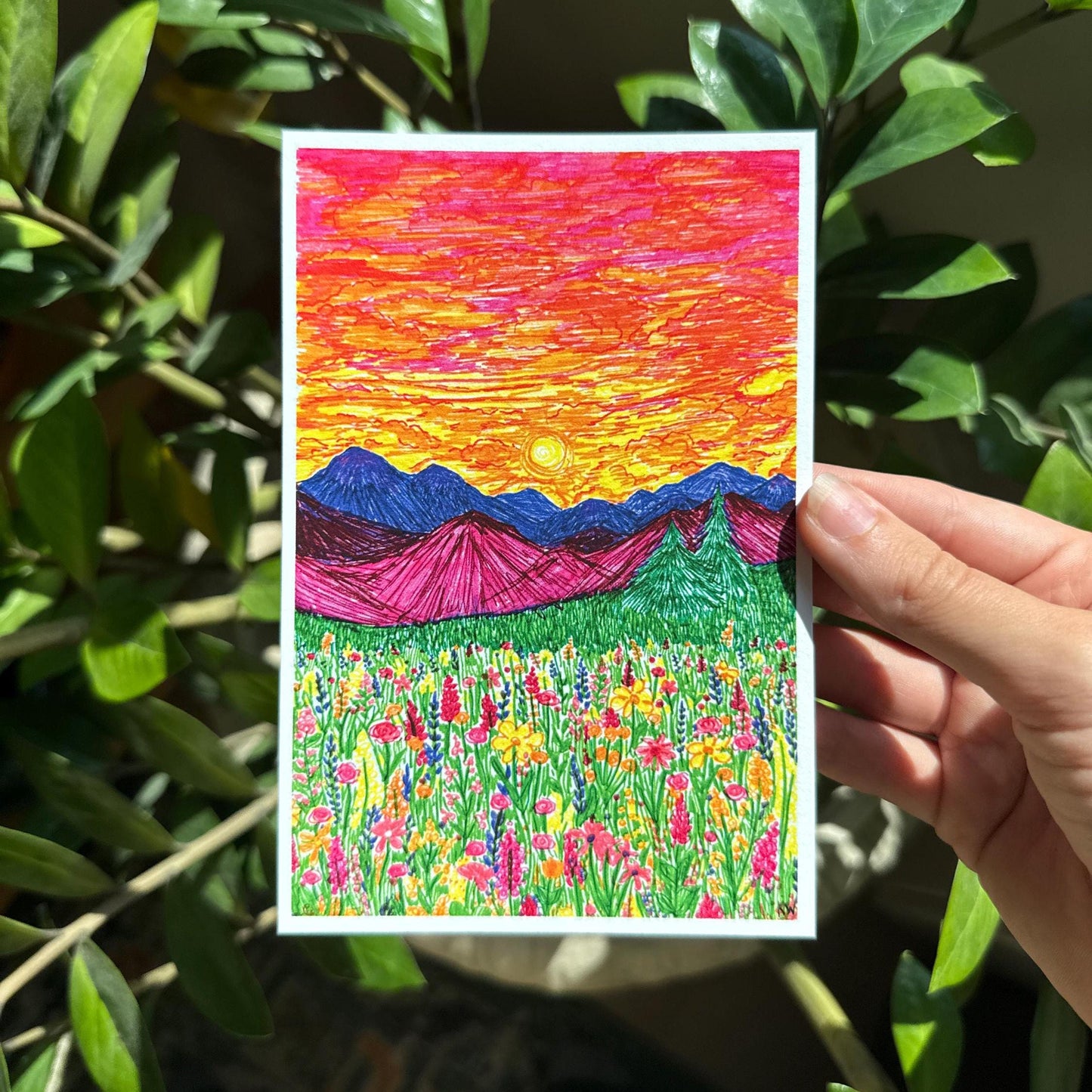 Mountain Sunset Art Print