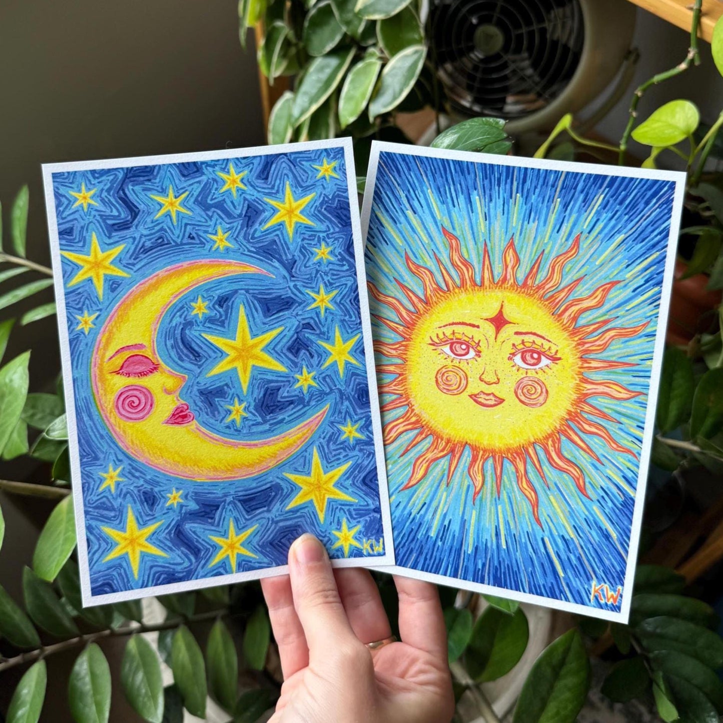 Celestial Sun & Moon Art Print Bundle