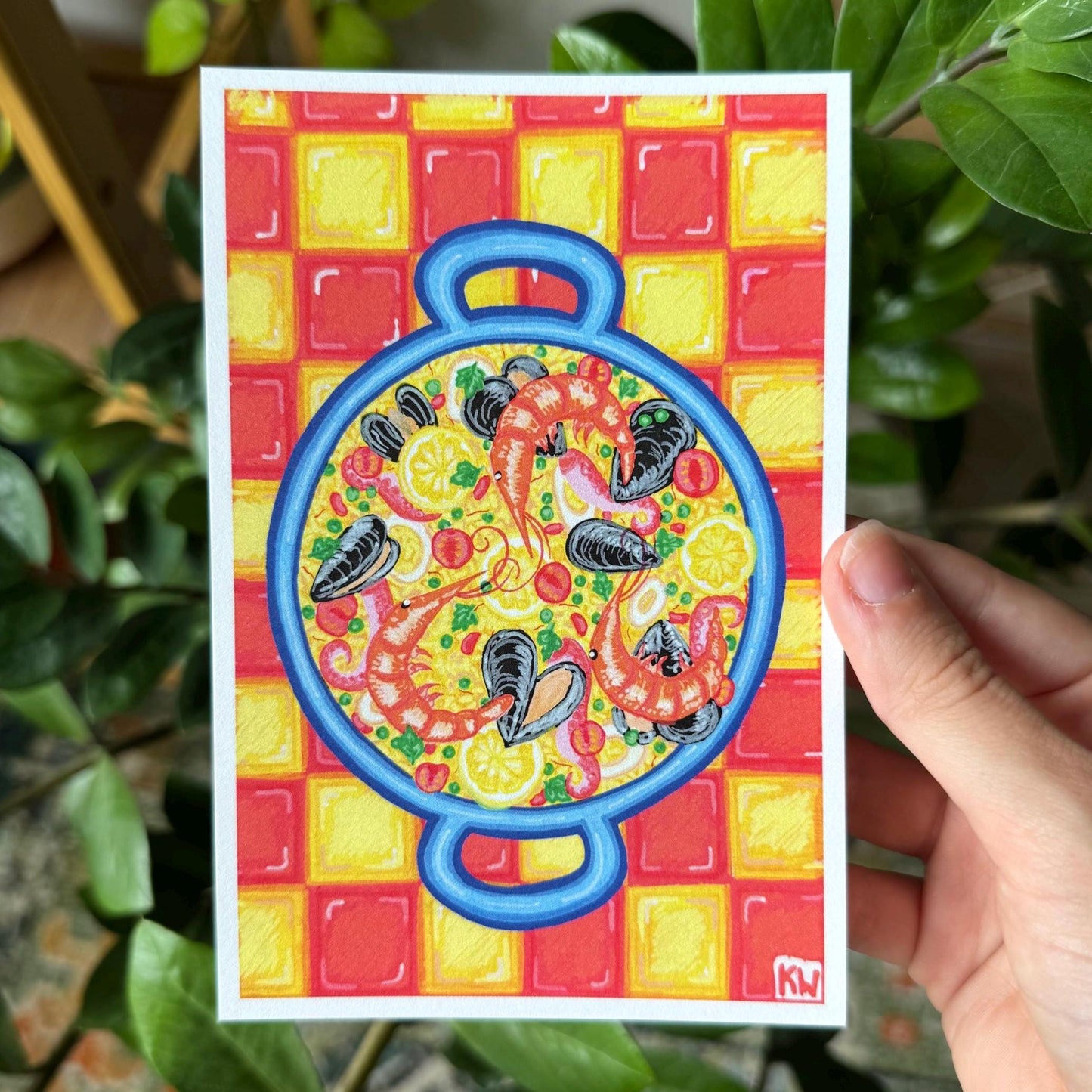 Seafood Paella Art Print