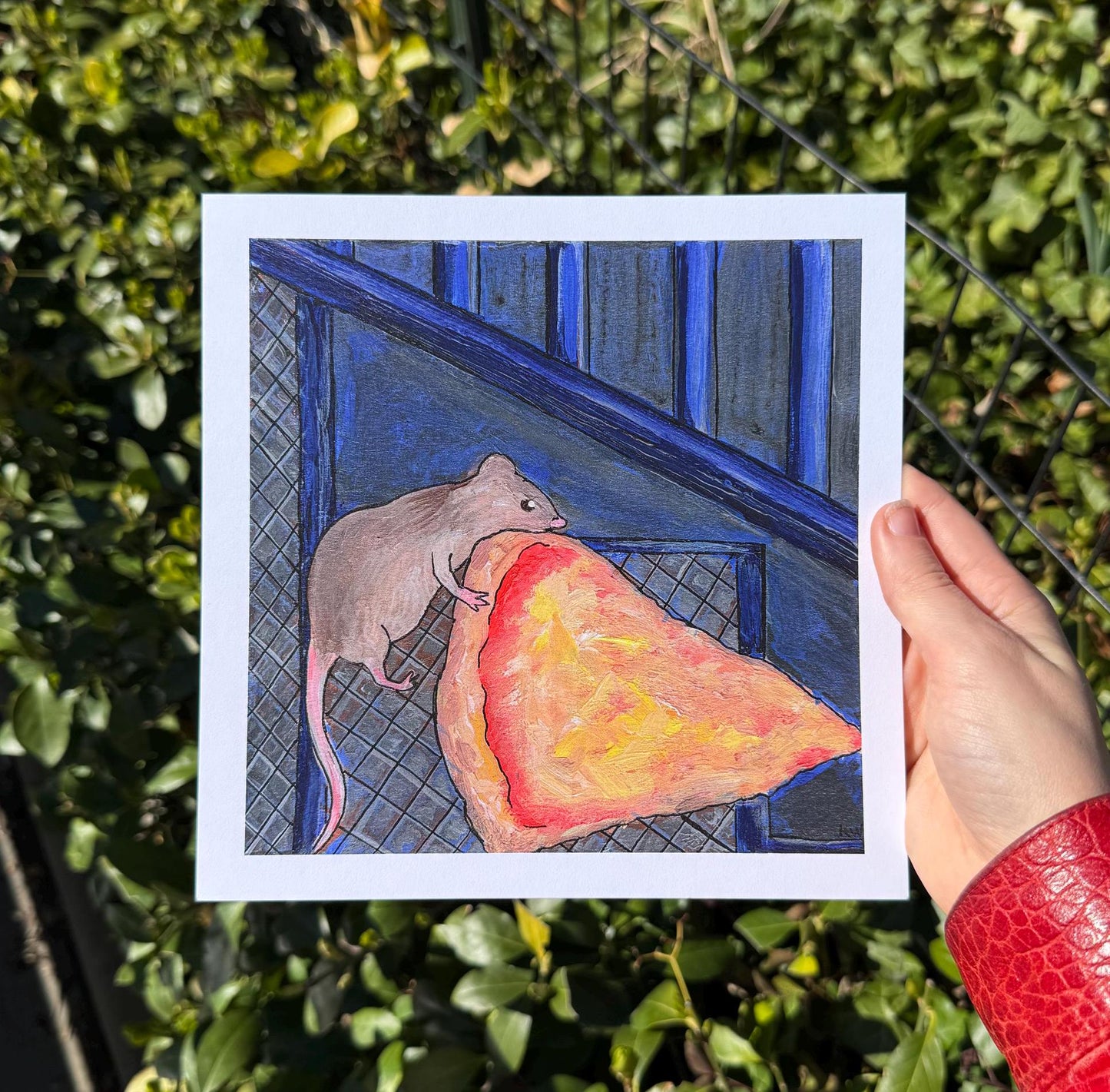NYC Pizza Rat Art Print
