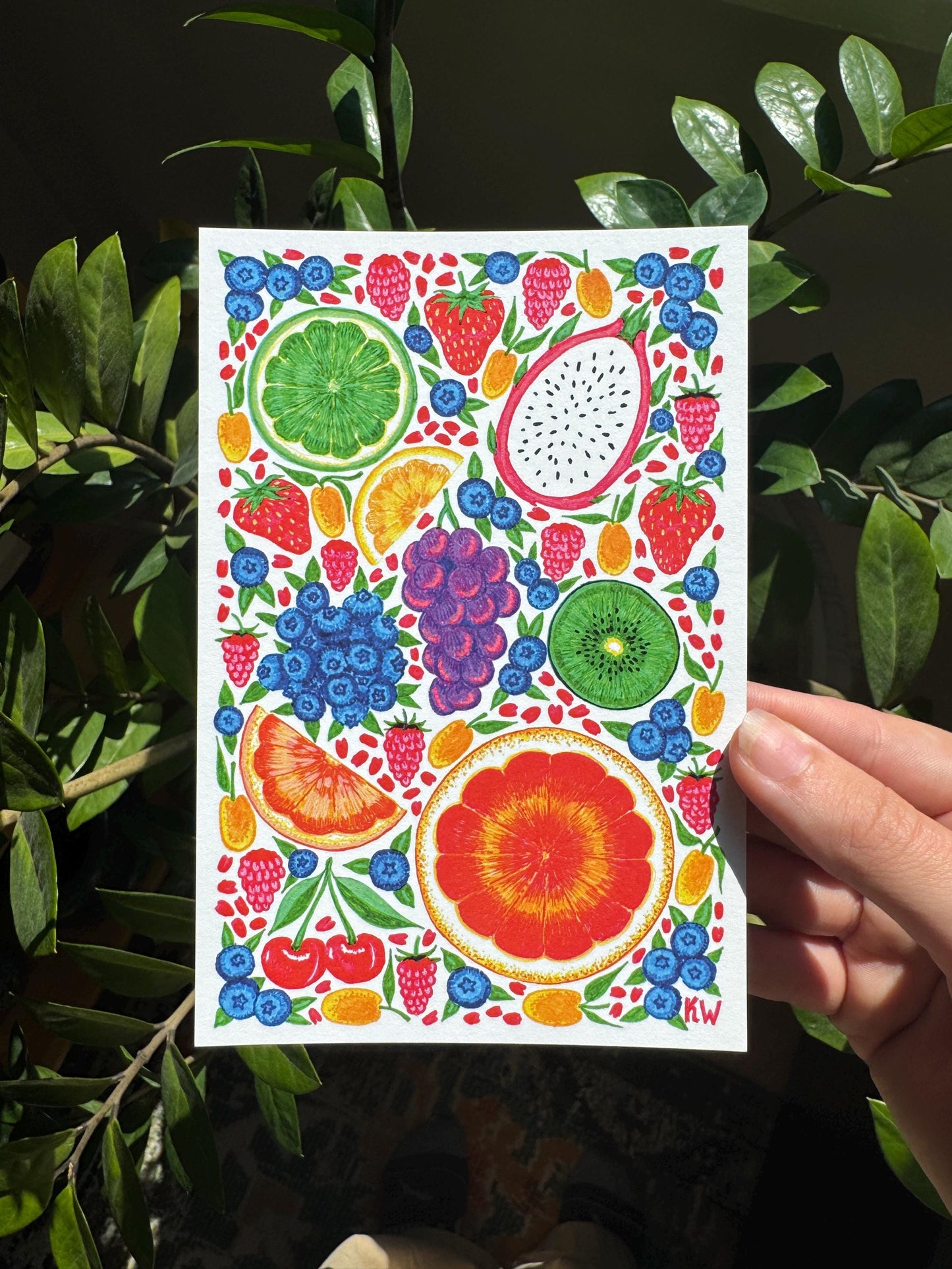 Fruity Collage Art Print