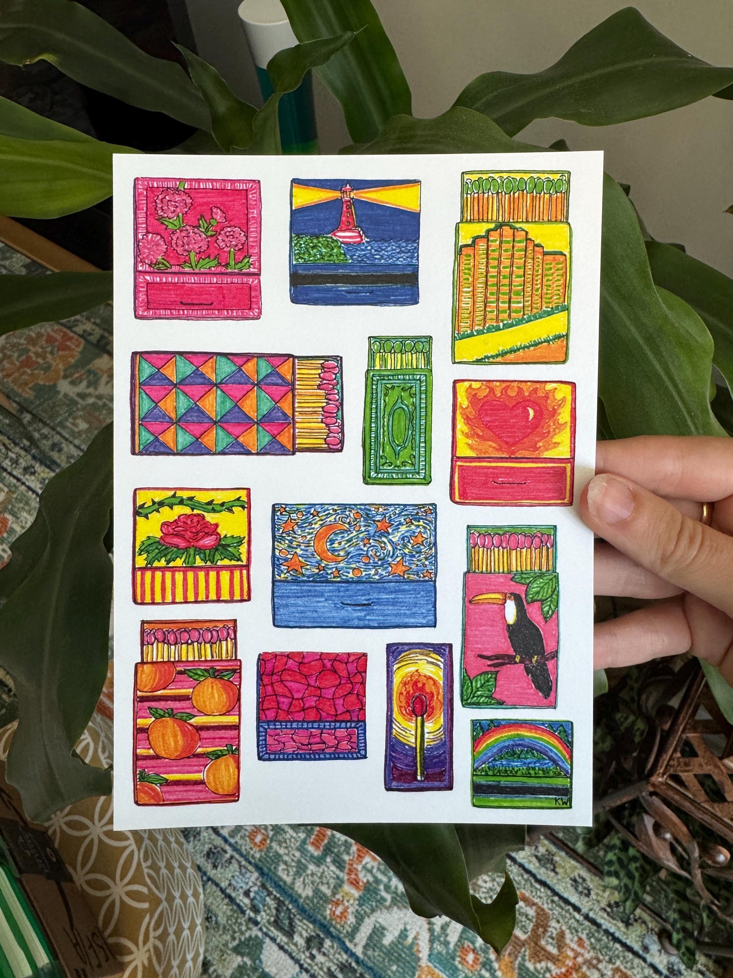 Matchbox Collage Art Print