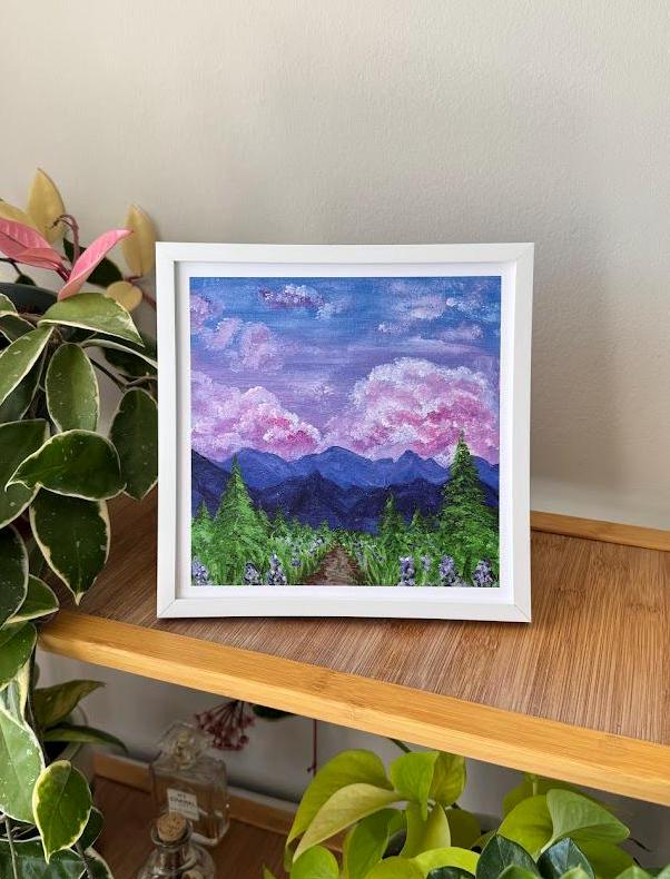Sunset Mountain Art Print
