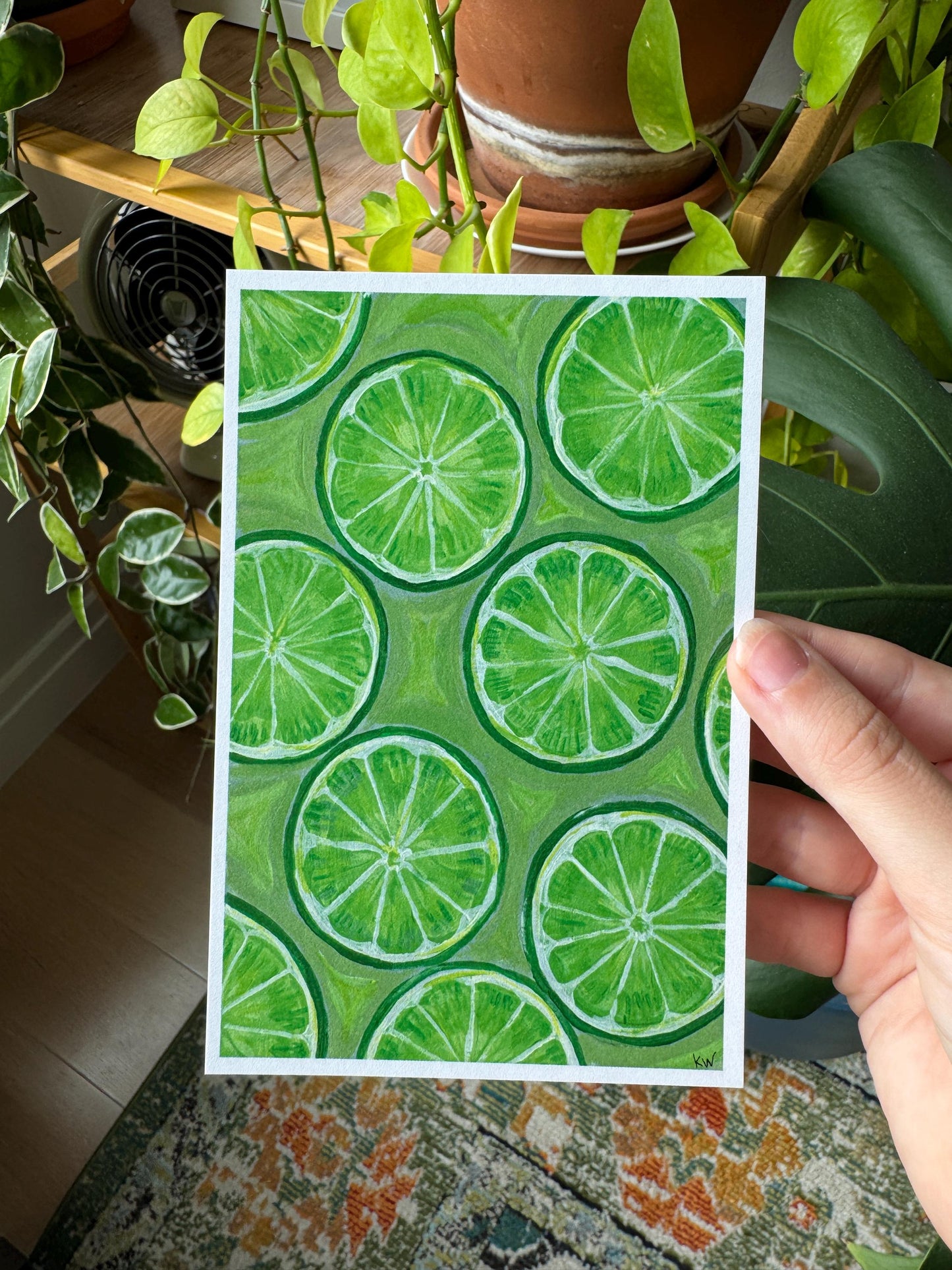 Lime Slices Art Print