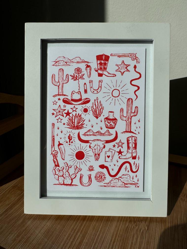 Desert Collage Art Print