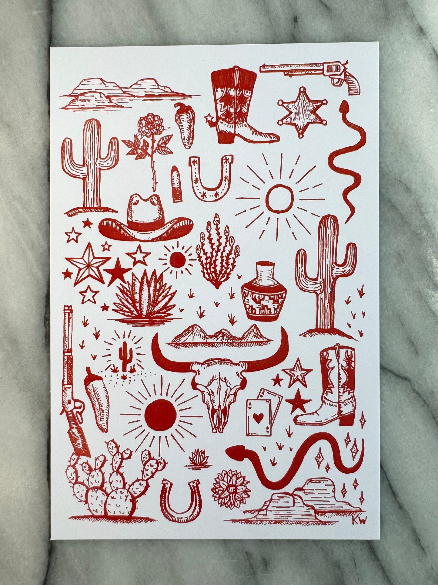 Desert Collage Art Print