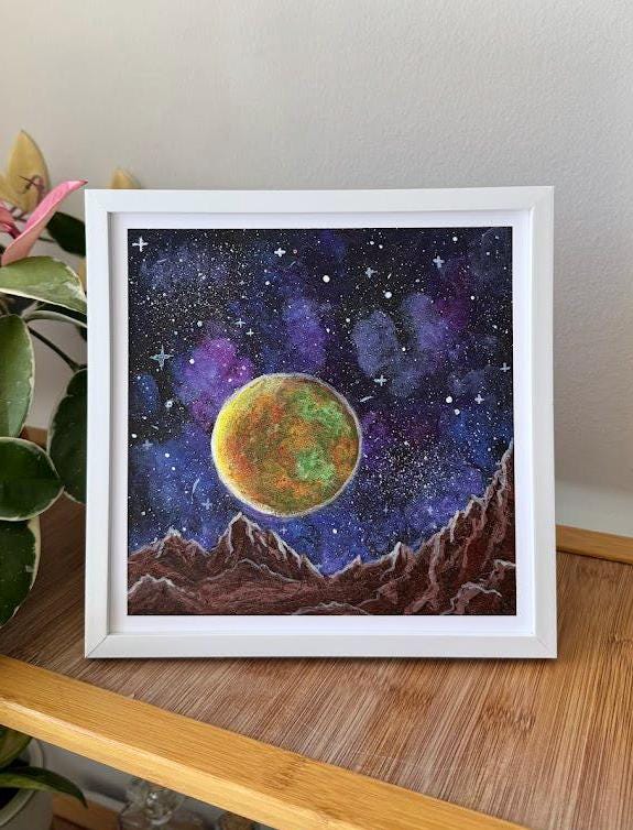 Galactic Space Mountain Art Print