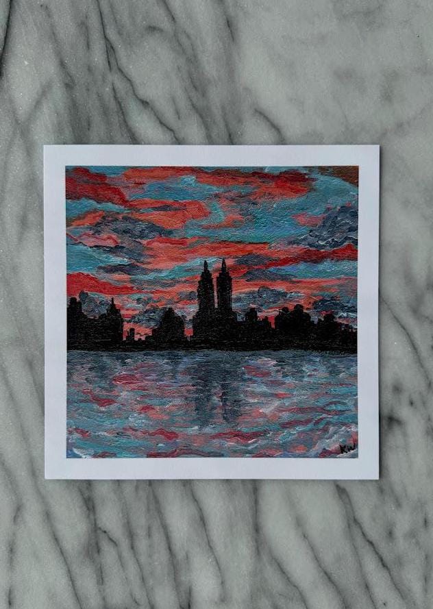 NYC Sunset Art Print