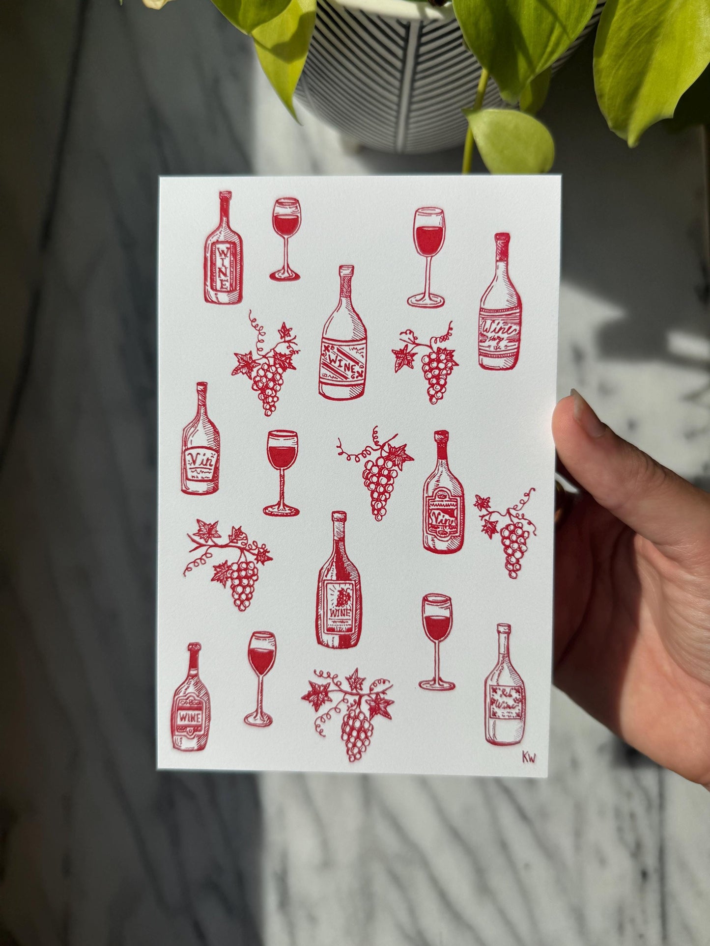 Wine Collage Art Print