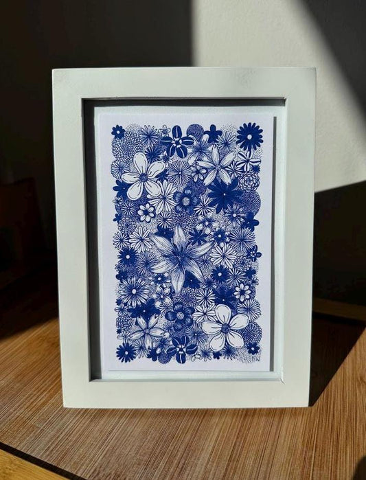 Blue Flowers Art Print