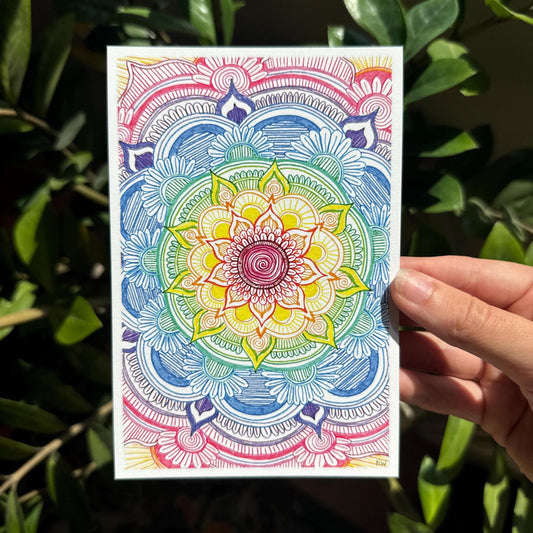 Rainbow Mandala Art Print