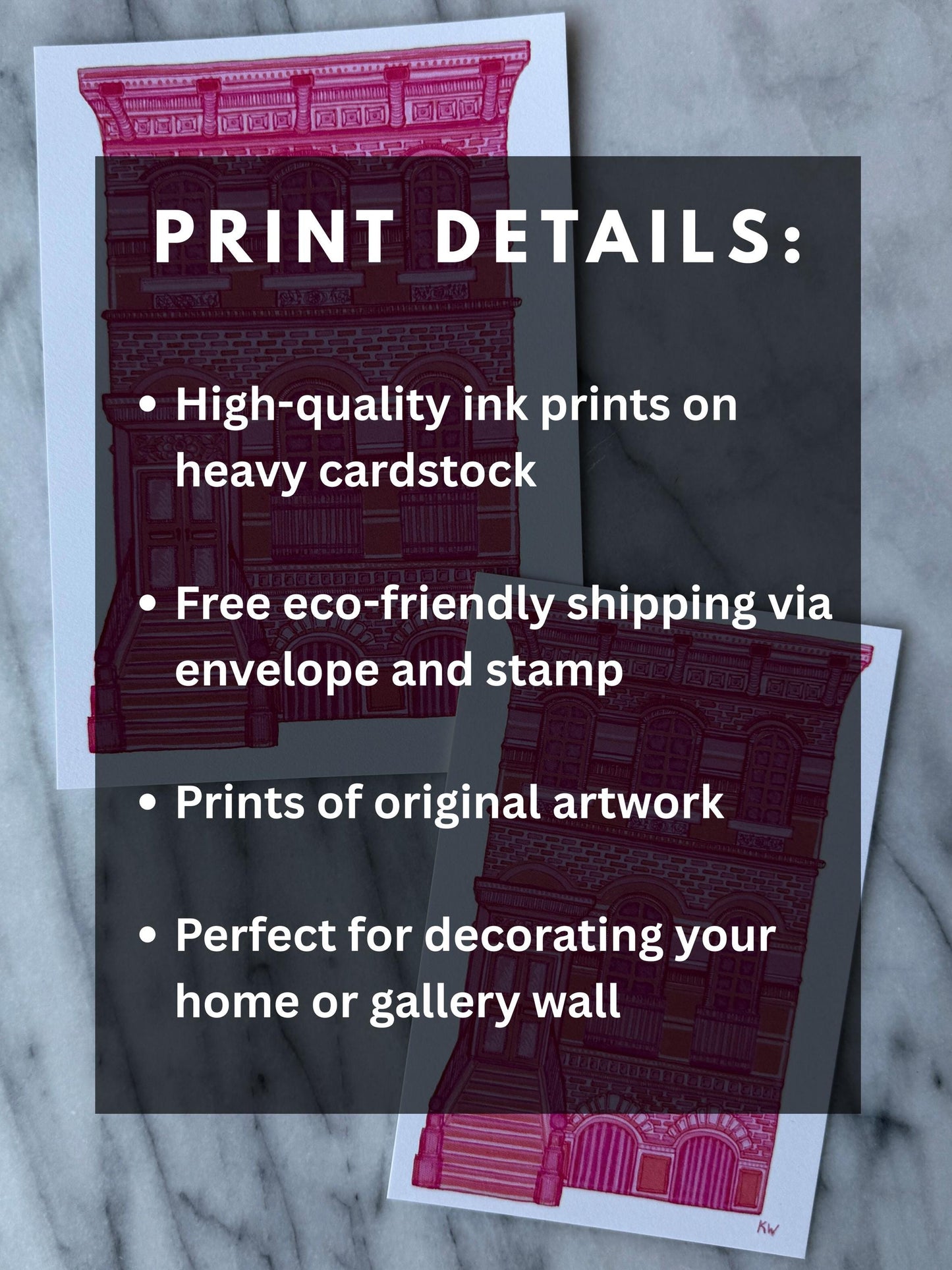 Pink NYC Brownstone Art Print