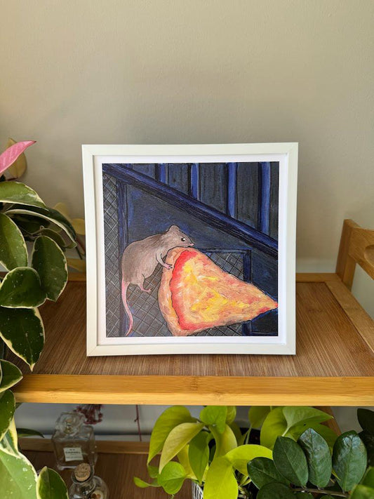 NYC Pizza Rat Art Print