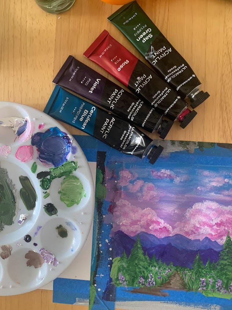 Sunset Mountain Art Print